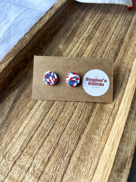 Red, White & Blue Studs