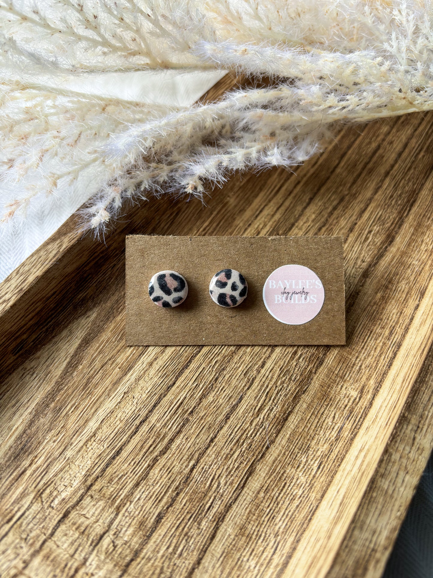 Cheetah Print Studs