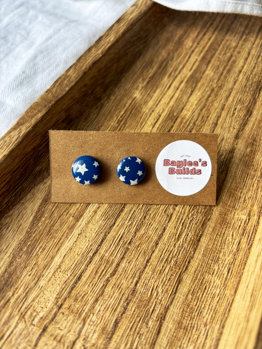 Blue Star Studs