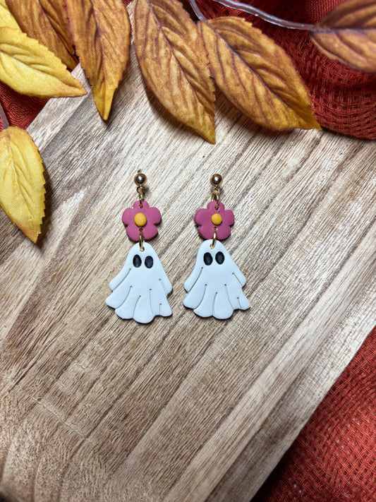 Flower Ghost Dangles