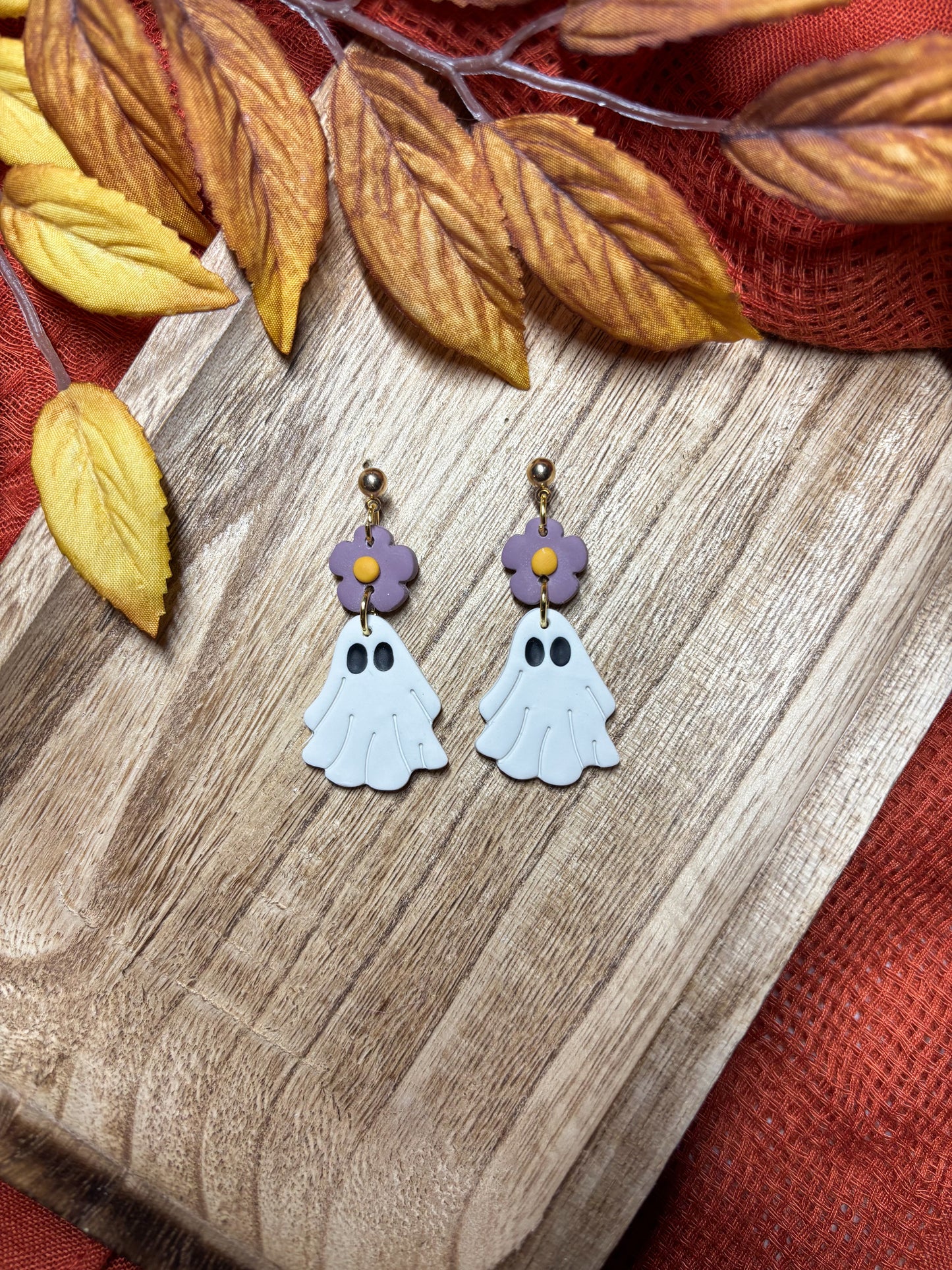 Flower Ghost Dangles