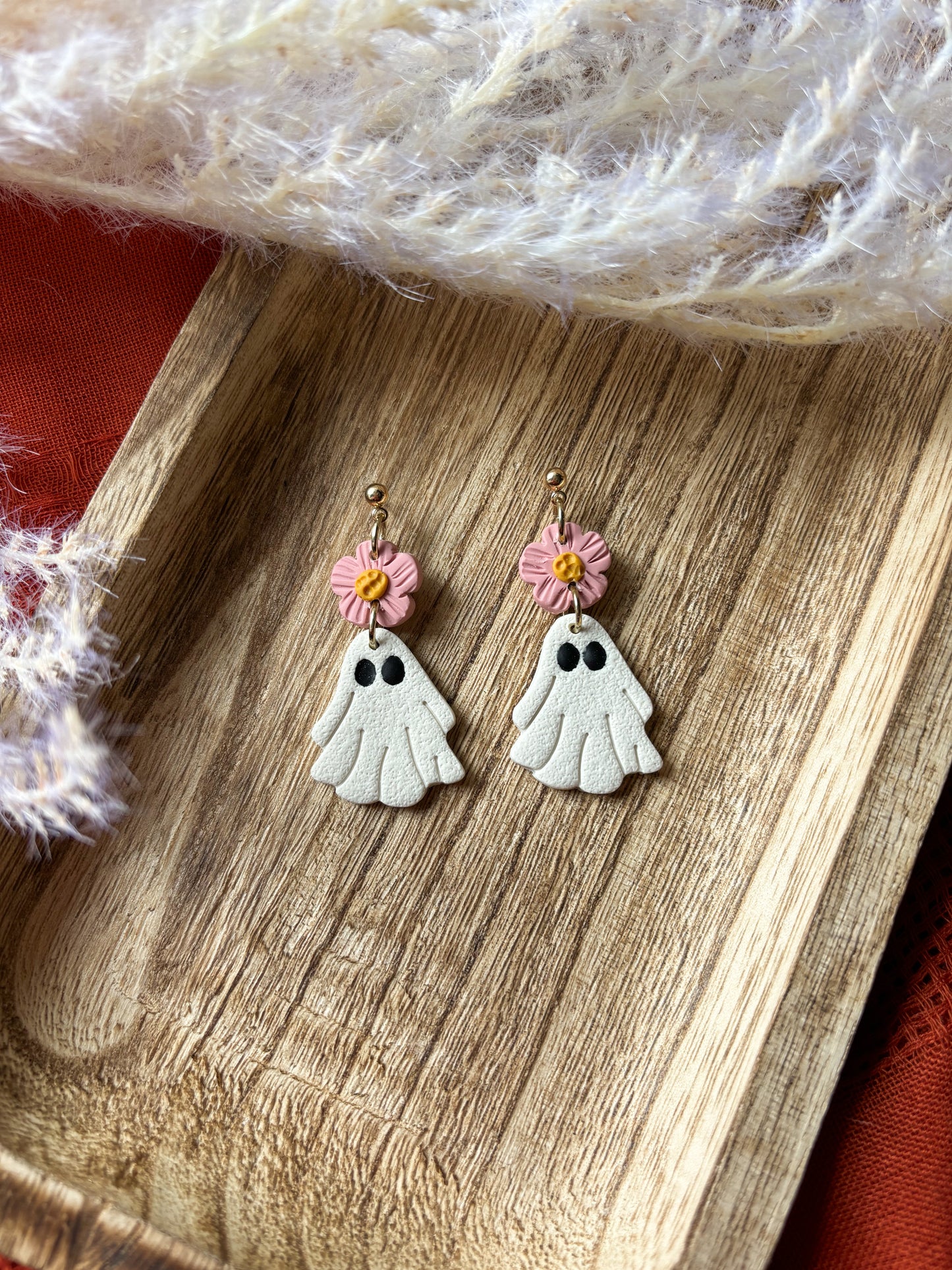 Ghost Dangles || Pink Flowers