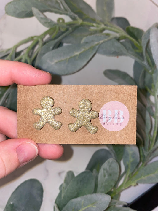 Gingerbread Studs || Gold
