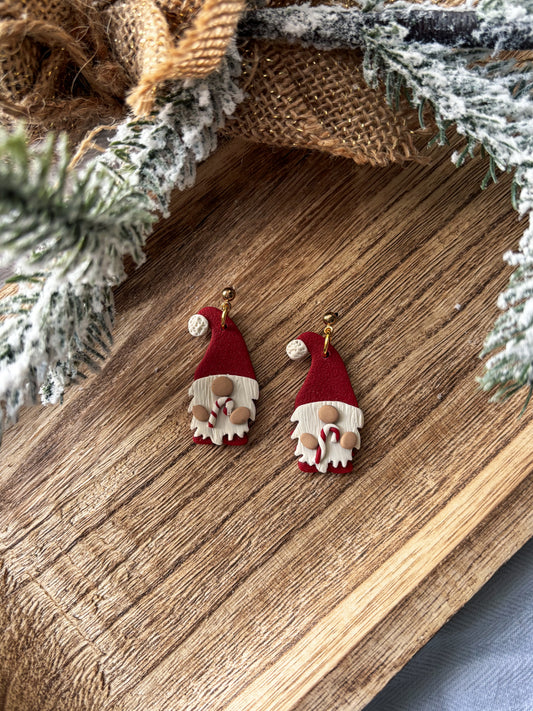 Santa Gnomes with Candy Cane