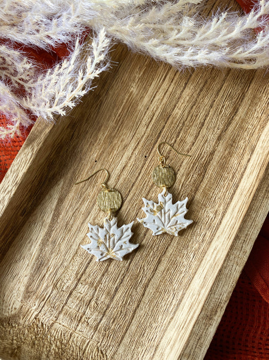 Fall Leaves || White