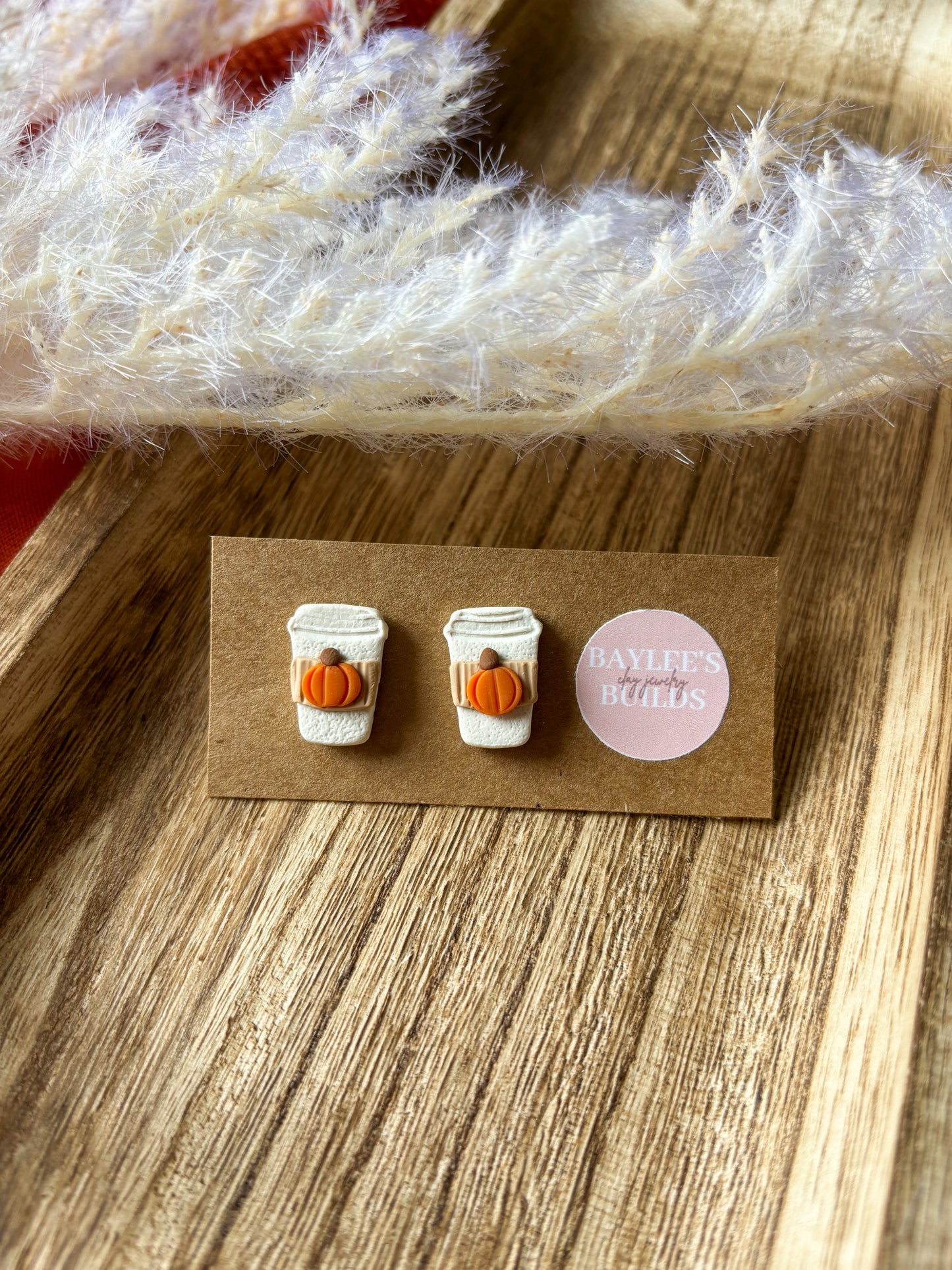 Pumpkin Spice Latte Studs