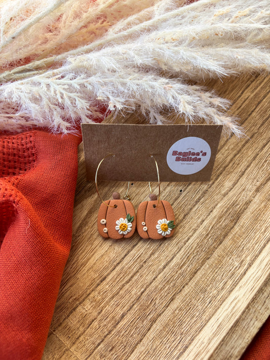 Floral Pumpkin Hoops