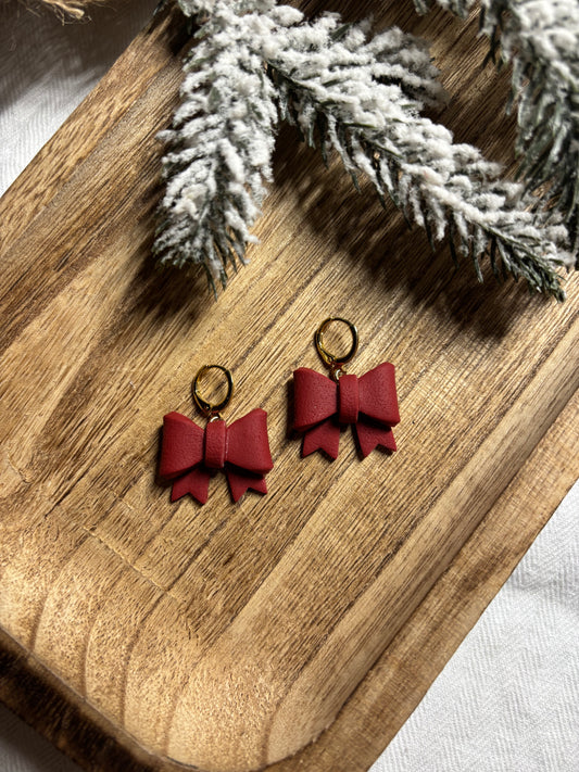 Large Red Bow Dangles
