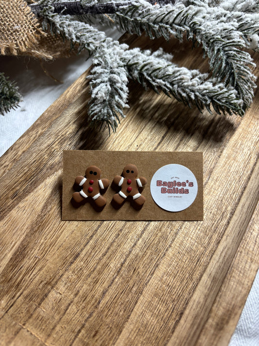 Gingerbread Man Studs