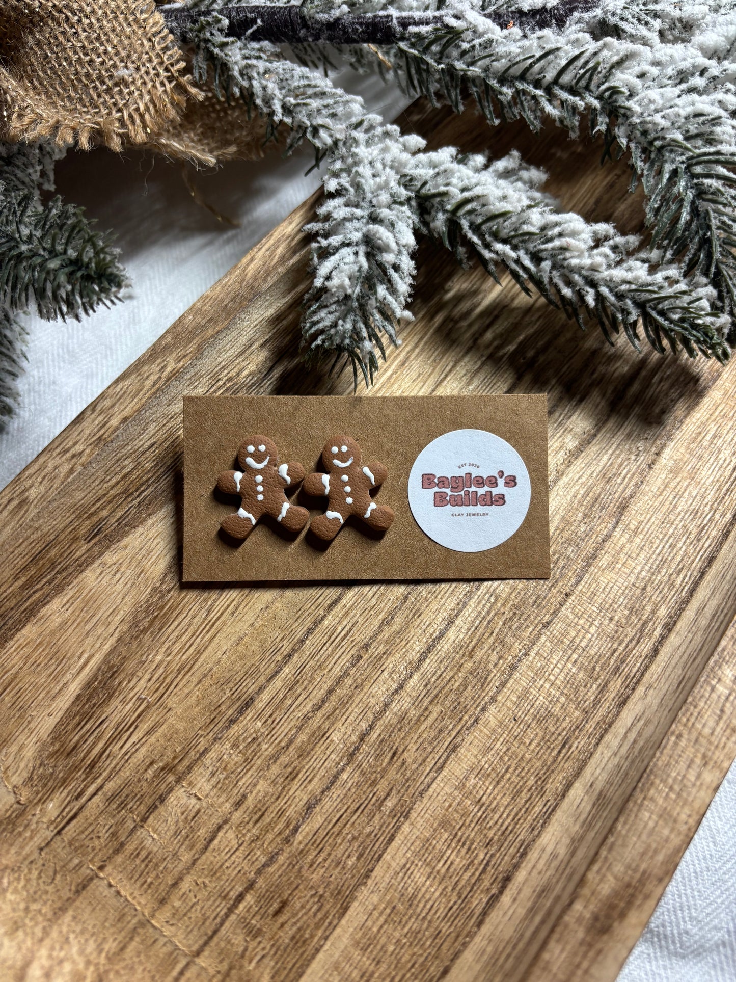 Gingerbread Man Studs