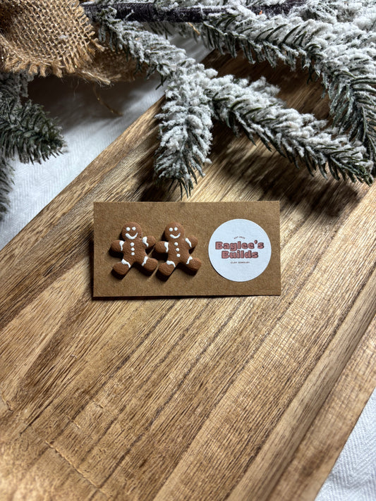 Gingerbread Man Studs