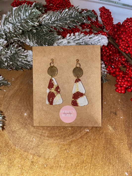 Small Christmas Trees || Red, White & Gold